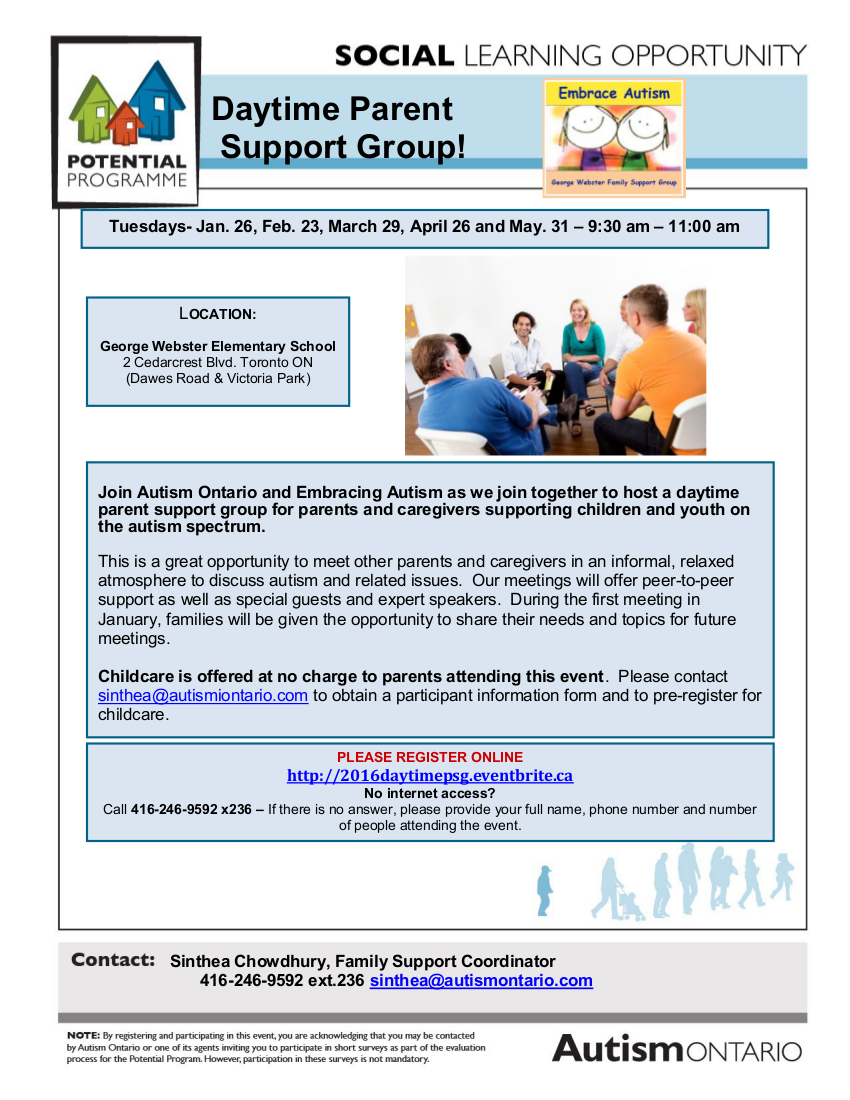 TOR - Parent Support Group winter 2016